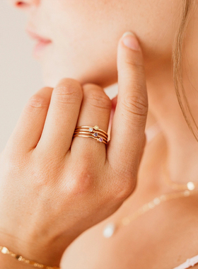 magicfish钛钢水钻戒指送礼