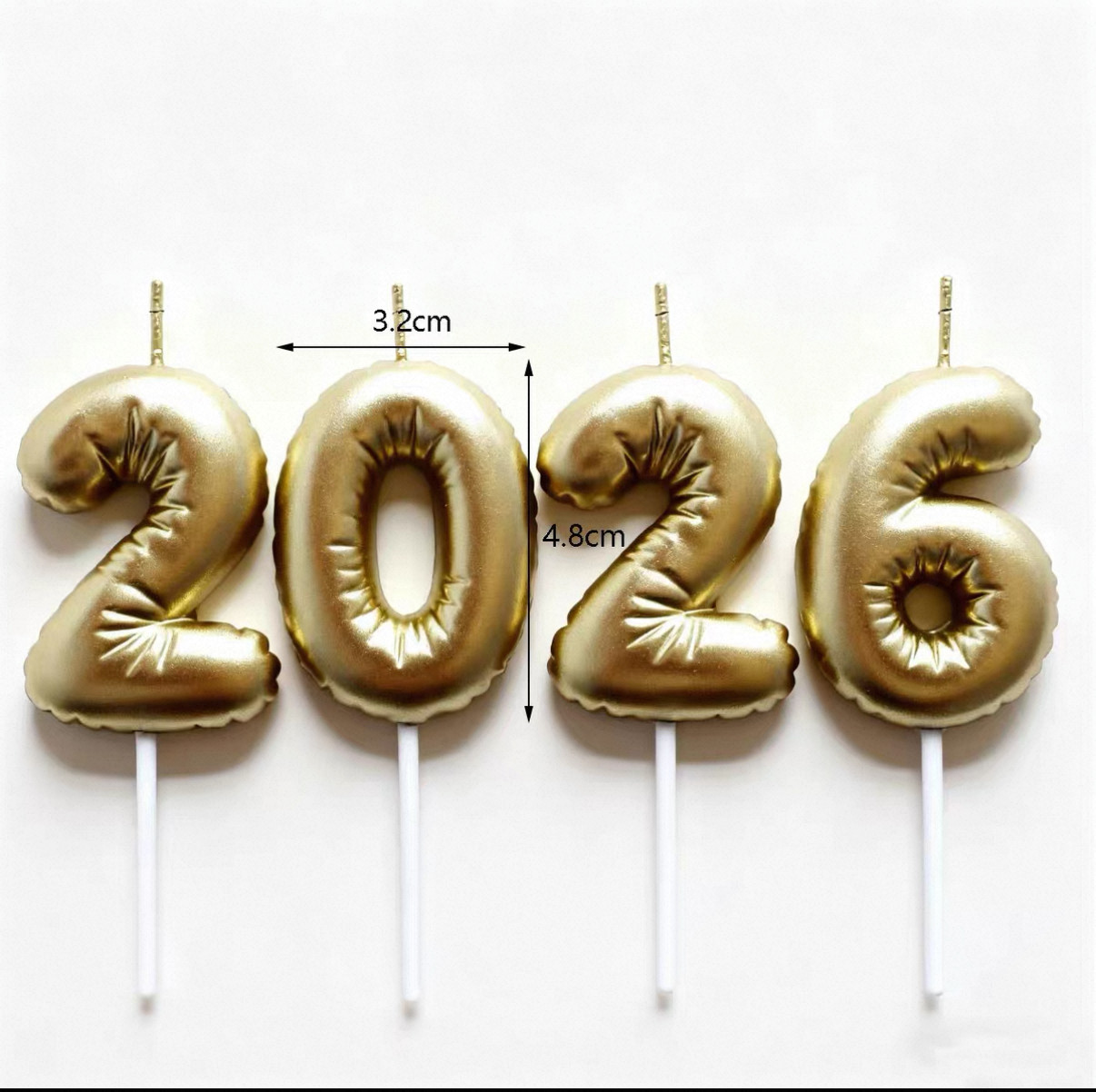 2026跨年蛋糕新年快乐数字蜡烛金色围边马年除夕蛋糕装饰烘焙插件,淘宝优惠券,粉丝福利购,淘宝优惠卷