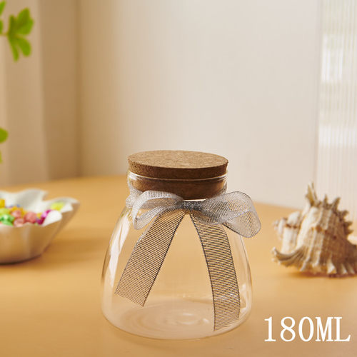 玻璃瓶许愿瓶木塞贝壳沙子干花储物瓶彩虹瓶漂流空瓶幸装星星折纸 - 图2