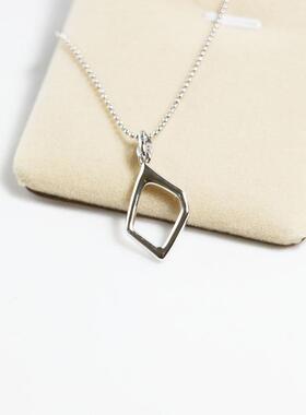 新款三环吊坠项链小众设计感