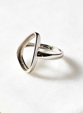 宏利925银镶三角松石琥珀空托