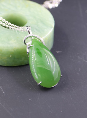 纯银吊坠空托镶嵌琥珀玉石