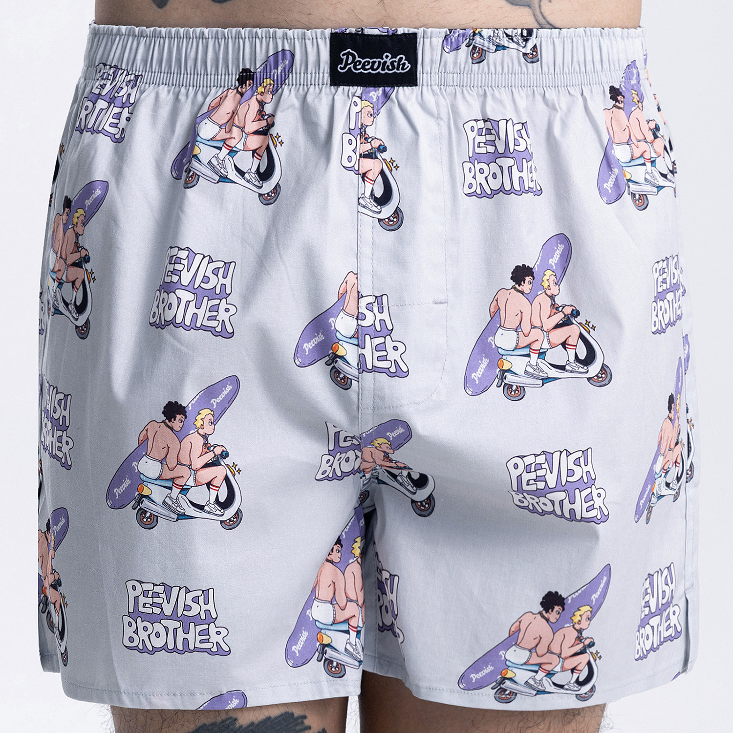 霹危斯PEEVISH纯棉阿罗裤宽松内裤男裤头女居家短睡裤孖烟通裤衩,淘宝优惠券,粉丝福利购,淘宝优惠卷