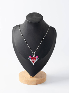 JOJO的奇妙冒险战斗潮流动漫周边乔瑟夫艾哲红石吊坠蜡绳项链男女