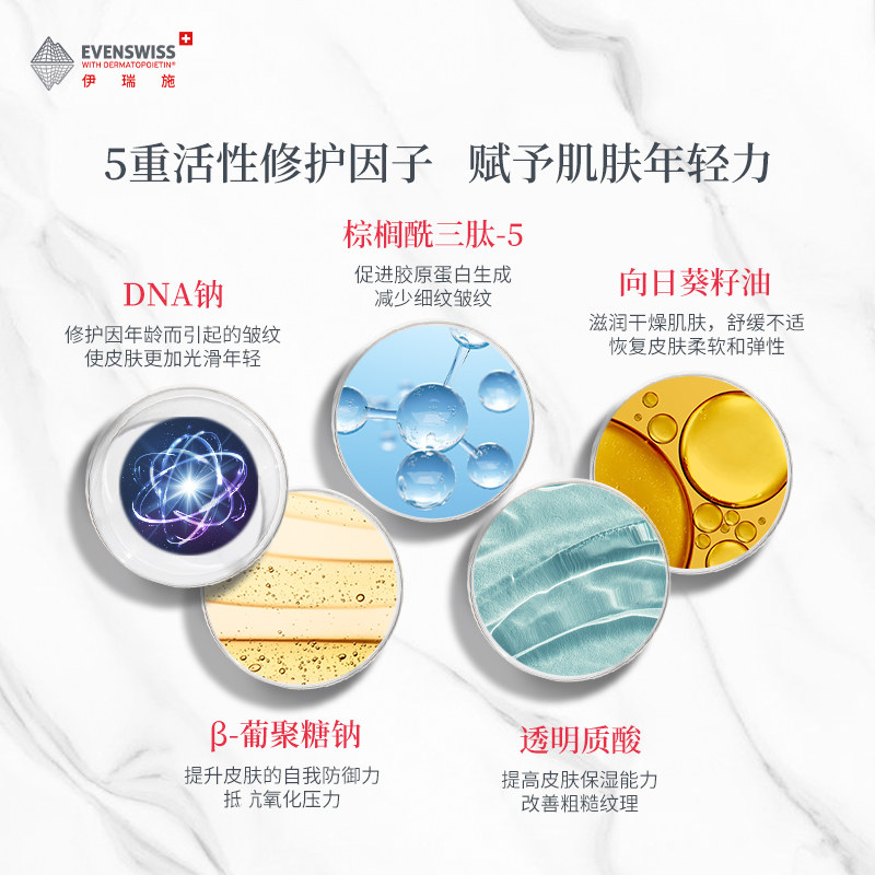 经典版发瑞士EVENSWISS伊瑞施面膜抗L焕龄饱满紧致修护涂抹50ml-图2