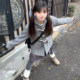 Huaqianzhu original Ononaka coat, college style jk uniform short multi-color hooded horn button coat