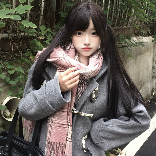 花千猪JK 格子围巾 jk制服搭配围巾多色款学院风校供感日常百搭款