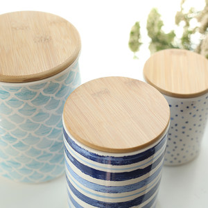 可立特现代北欧日式家居竹盖陶瓷杂物收纳茶叶罐浴室花瓶笔筒摆件