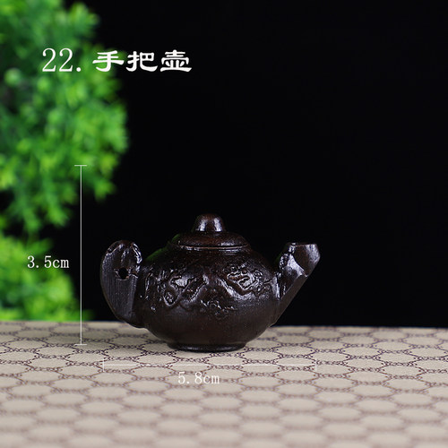 皮黑木精雕创意小把玩上色手把件小挂件黑檀木文玩工艺品摆件 - 图1