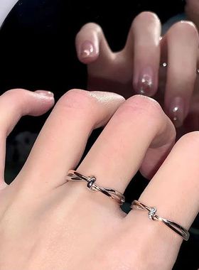 莫比乌斯环情侣戒指ins潮对戒小众设计感轻奢简约礼物2023新款