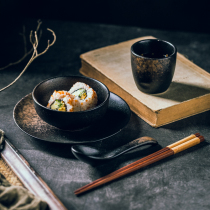 One Person Restaurant Suit Ceramic Dish Bowl Ceramic Cup Spoon Day Style Swing Terrace Home Hotel Dining Room Cutlery