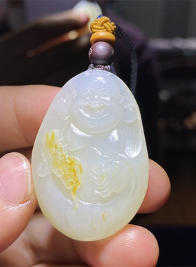 小石头和田玉白玉挂件吊坠