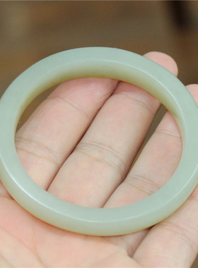 【小石头和田玉】白玉手镯