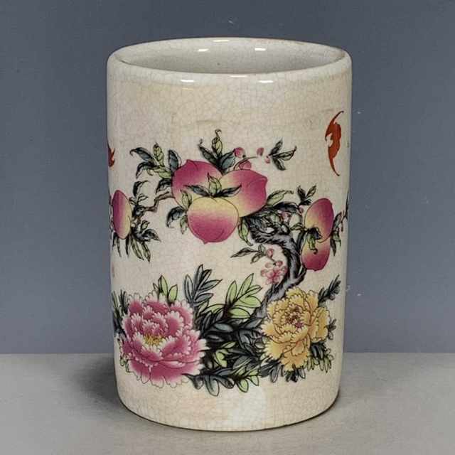 Qing Dynasty Guangxu year antique secondhand piece with blue and white flowers