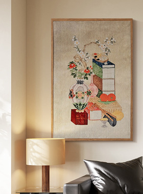 清供系列《文房志》东方藏品挂画Vintage文人新中式客厅玄关墙画