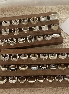 小红书新品S925纯银戒指女夏季ins风高级感小众轻奢不掉色银饰品