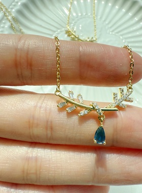 一鹿有你项链鹿角造型设计吊坠钛钢饰品锆石镶嵌小众气质饰品