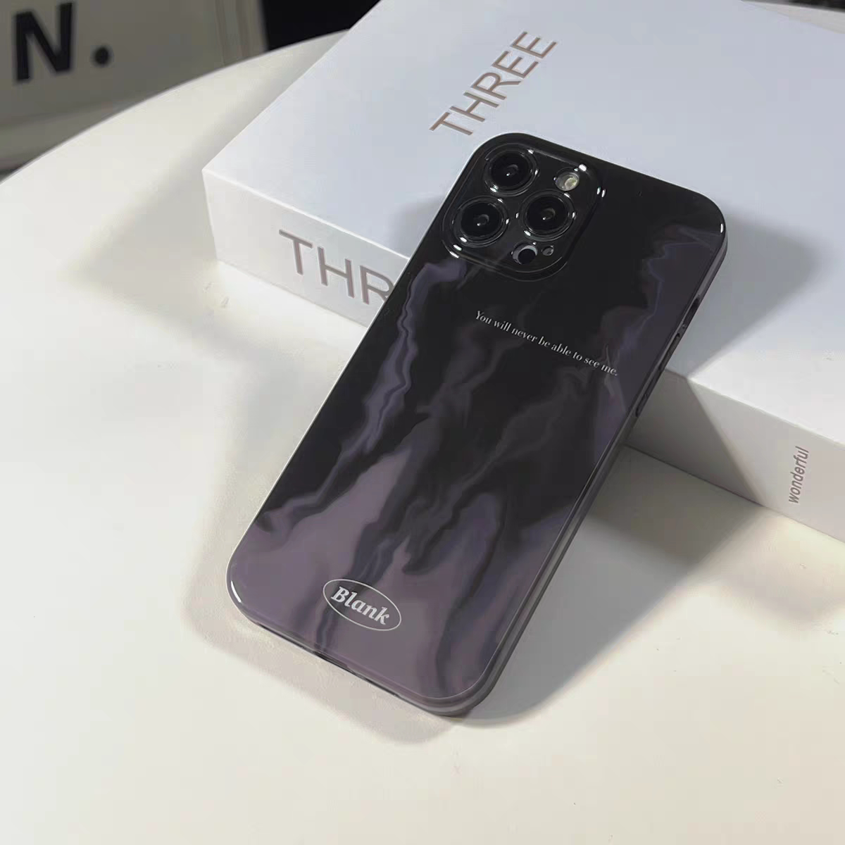 imd黑色流体晕染适用于苹果15promax手机壳iPhone13菲林11高级感12华为mate60小米14plus不撞壳小众渐变艺术