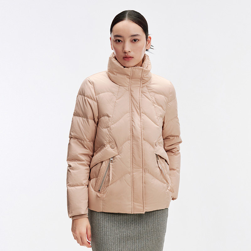 千仞岗新款冬季女士立领短款羽绒服休闲保暖外套