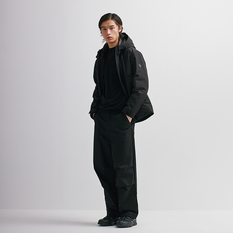 千仞岗轻暖羽绒服男短款连帽秋冬加厚保暖防风防水外套