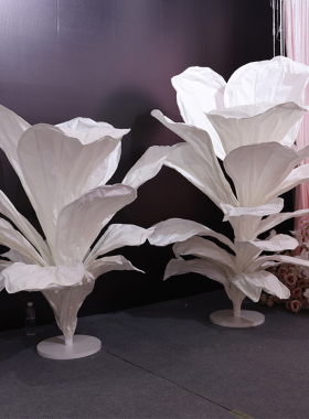 新款手工婚庆道具纸艺宽叶花树