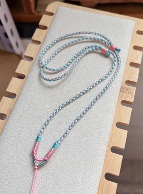 粉嫩儿童女宝宝款项链绳黄金吊坠