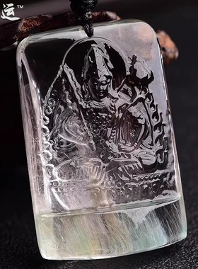 绿发晶虚空藏菩萨吊坠生肖虎属牛