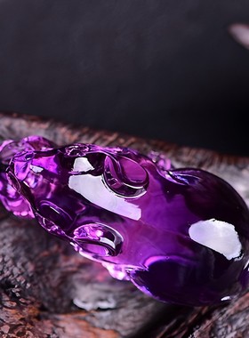 紫水晶生肖吊坠鼠运福来属相灵鼠