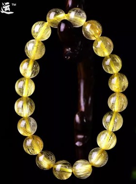 金发晶单圈手链粗发钛晶财运水晶