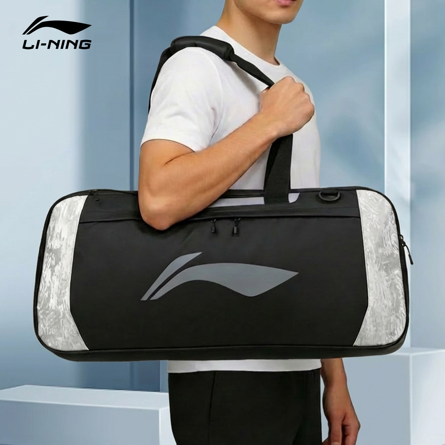 Li Ning carry bag badminton bag large capacity sports bag 2026 new men's and women's badminton racket dedicated shoulder bag
