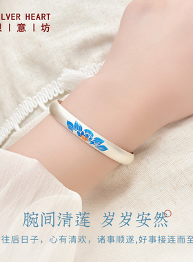 古法纯银手镯轻奢小众送女生