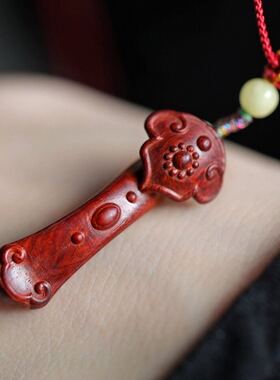 如意红木吊坠项链印度小叶紫檀