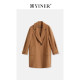 YINER specializes in women's winter mid-length one-button wool and cashmere blend double-sided woolen coats