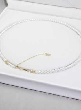 澳白珍珠项链倪妮同款手工串