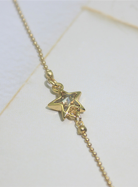 diy日本手链水钻五角星吊坠