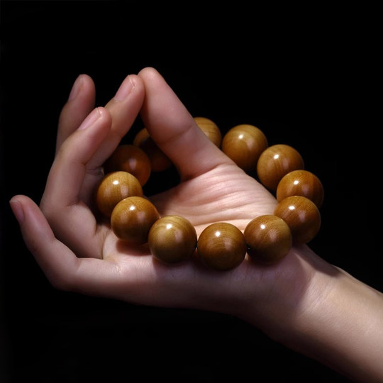 老山檀香手串108颗 安神老山檀佛珠檀香木项链念珠木质手链女士男