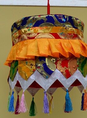 藏佛布艺佛堂装饰小宝伞直径30cm