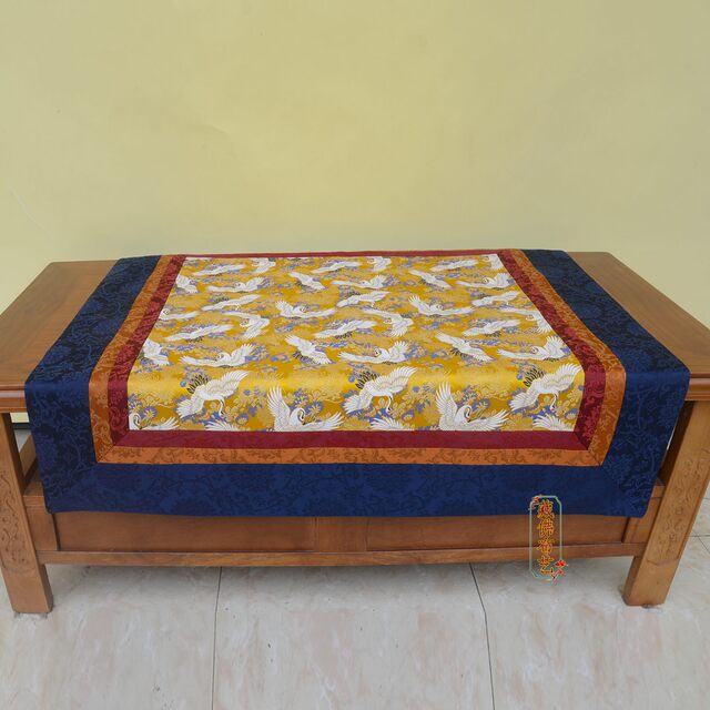 Tibetan style incense table Buddhist hall decoration crane tablecloth