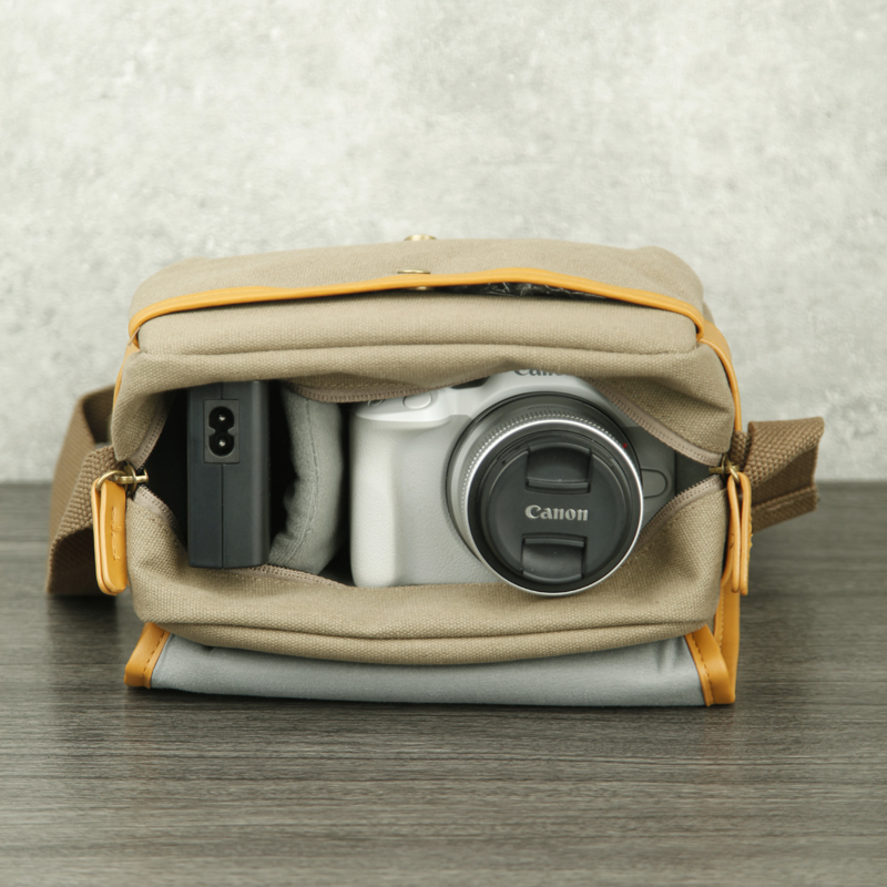佳能R50 R10 R100 R8 R7 R6II R5 200DII 90D 5D4防水帆布相机包 - 图1