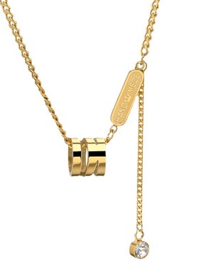 通体钛钢不规则小蛮腰气质流苏女项链简约时尚感配饰厂家直销