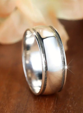 健杰时尚宽带戒指-抛光表面,轮盘男女款爆款