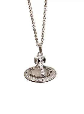 轻奢小众土星透明立体锁骨星球吊坠配饰项链个性百搭毛衣链潮