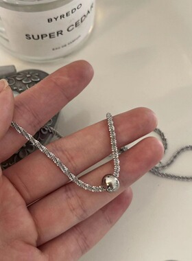 通体钛钢  波光粼粼有球必应感项链轻奢时尚简约配饰厂家直销