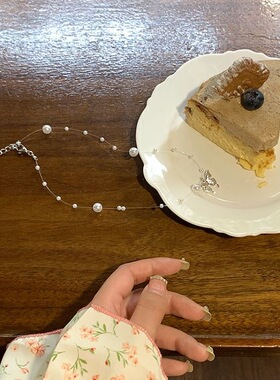 浪漫出圈！蝴蝶珍珠项链轻奢小众设计感女春夏颈链锁骨链配饰