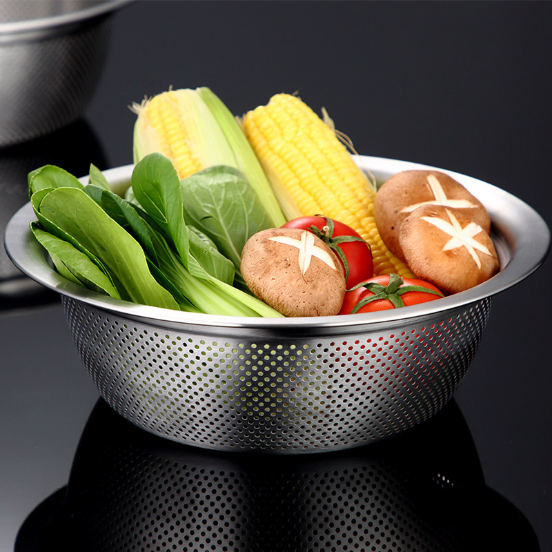 onlycook 厨房304不锈钢漏盆 家用沥水篮洗菜盆洗菜篮淘米篮加厚,淘宝优惠券,粉丝福利购,淘宝优惠卷