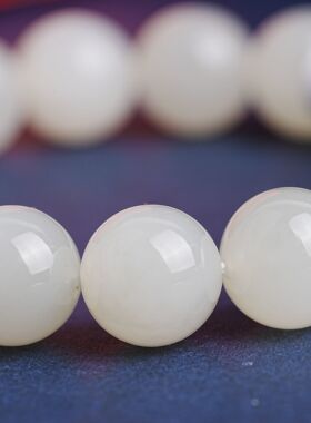 年终硬货正矿雪域黑山12mm无青花新疆黑山料和田玉圆珠手串