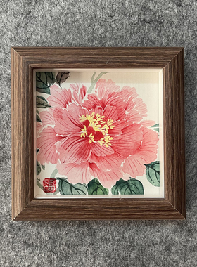 含框摆台纯手绘国画乔迁新婚贺礼