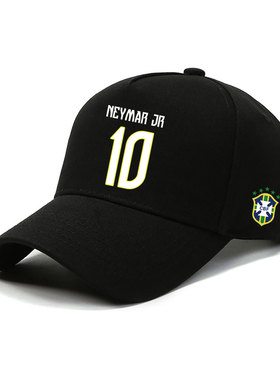 巴西2026世界杯10号内马尔足球迷棒球帽子网格眼运动遮阳鸭舌帽