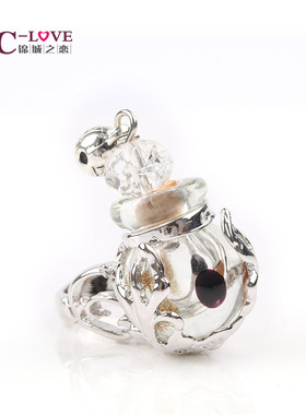 精油瓶银箔随身饰品戒指