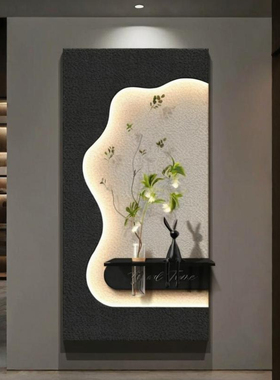 立体砂岩多层玄关水培绿植装饰画